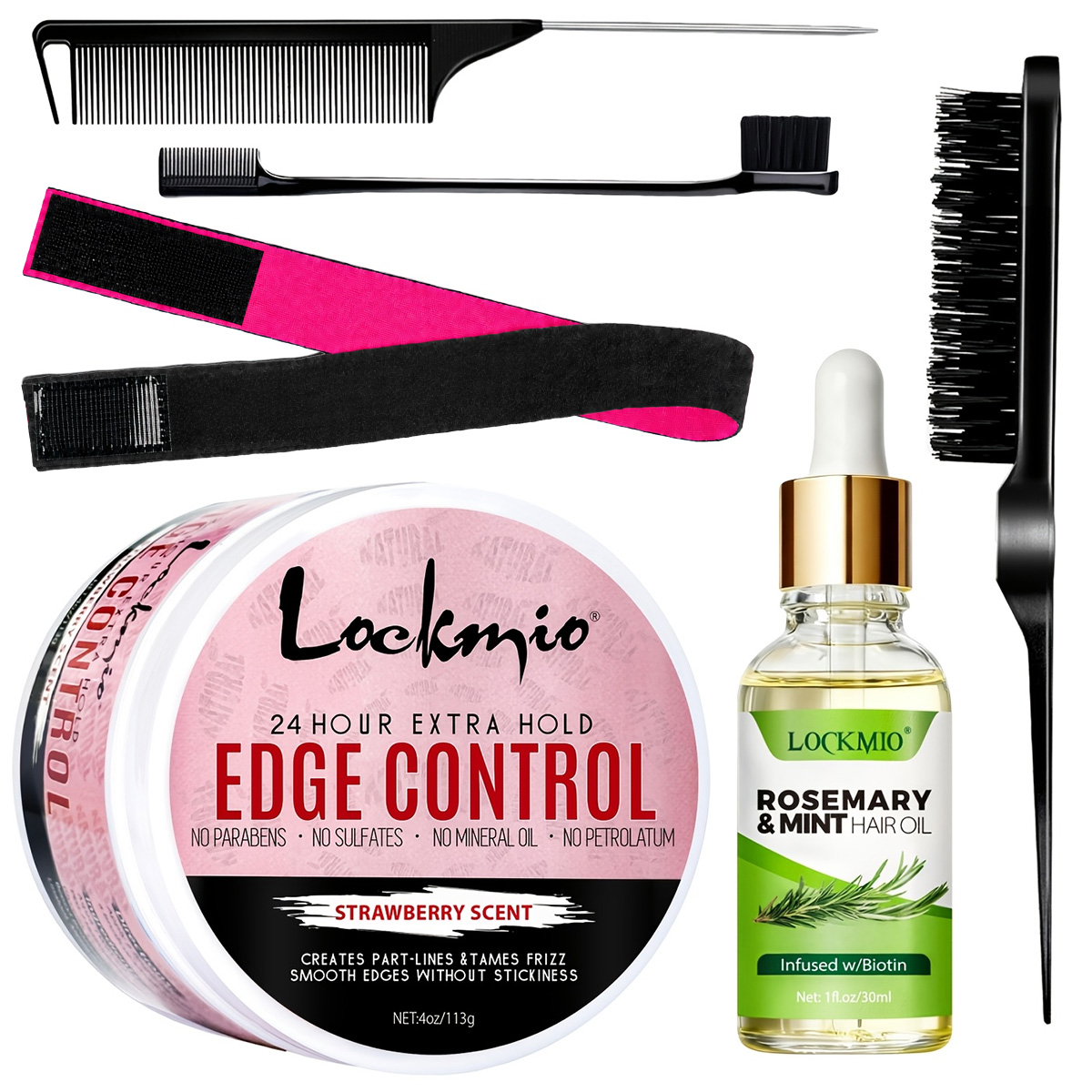 Edge Control Gel - Gel Pengontrol Ujung Rambut, Minyak Rosemary