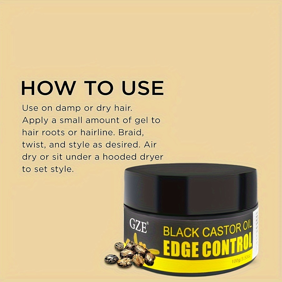 GZE hitam Afrika Castor ekstra - Edge Control Gel ulasan dan harga