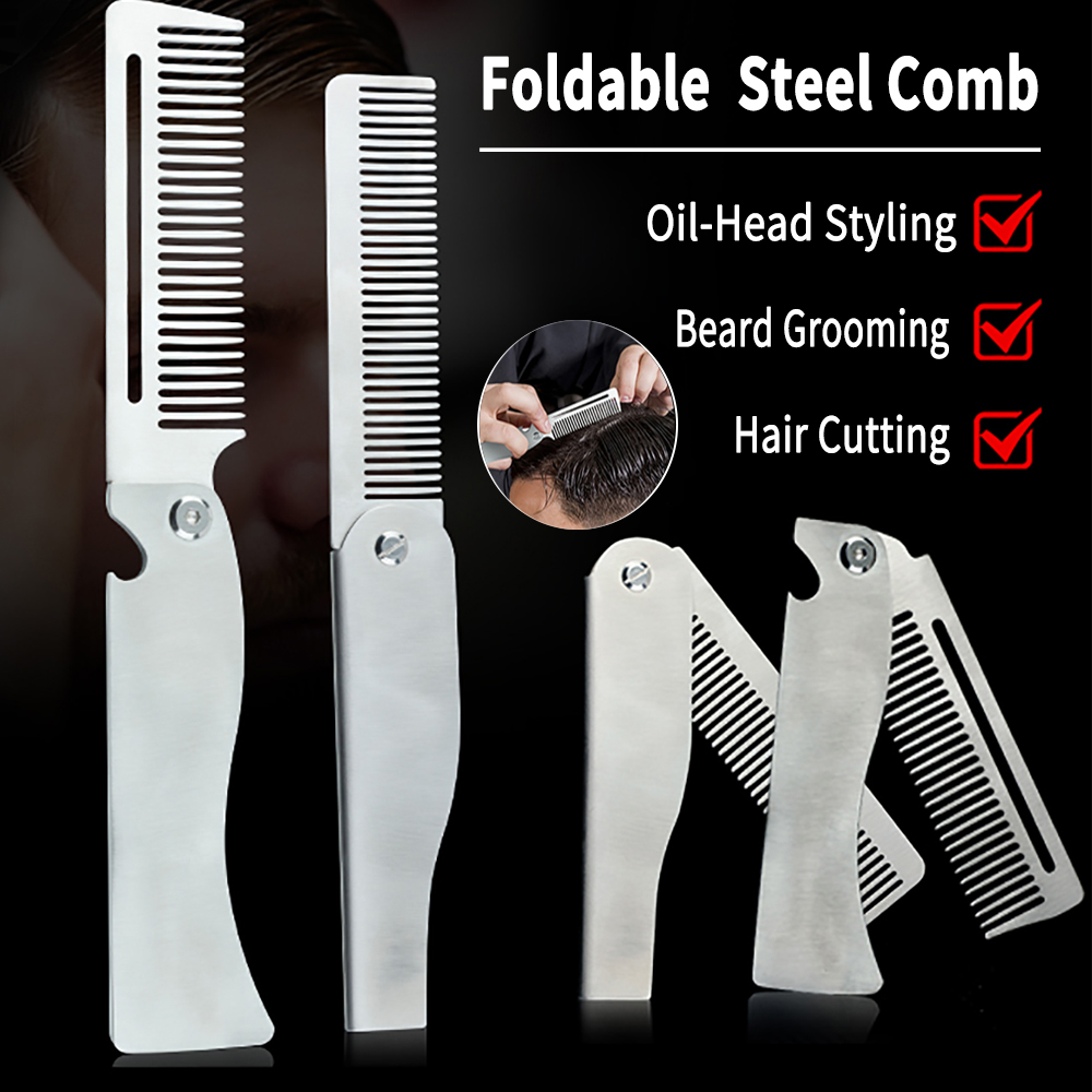 Tipe Baru 1/2 Buah Sisir Baja  - Hair Care Barber ulasan dan harga