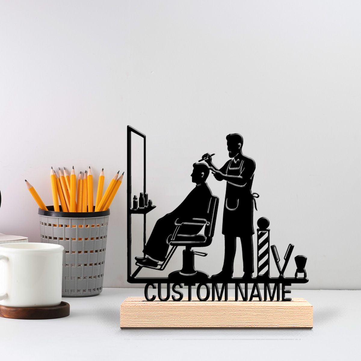 1 buah Dekorasi Meja Simbol Po - Hair Care Barber ulasan dan harga