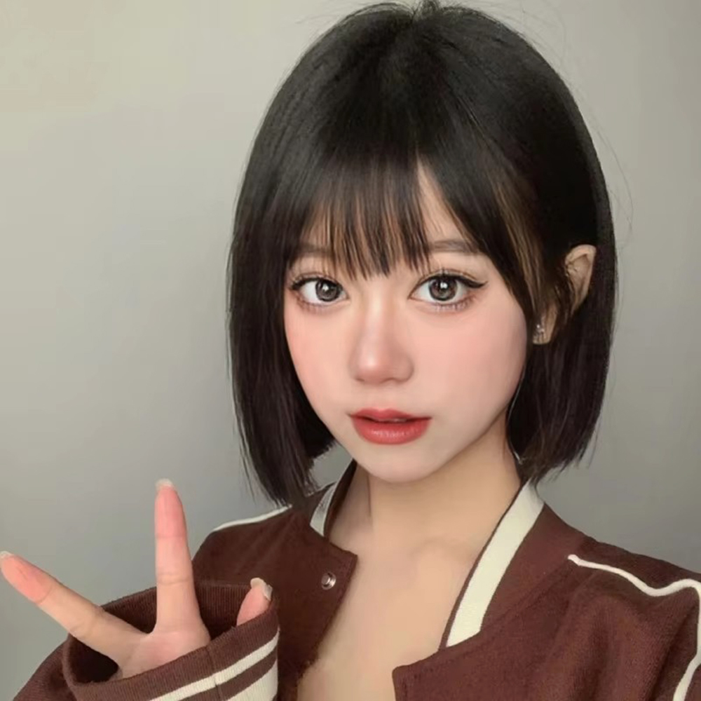 Wig potongan rambut bob hitam  - Hair Care Barber ulasan dan harga