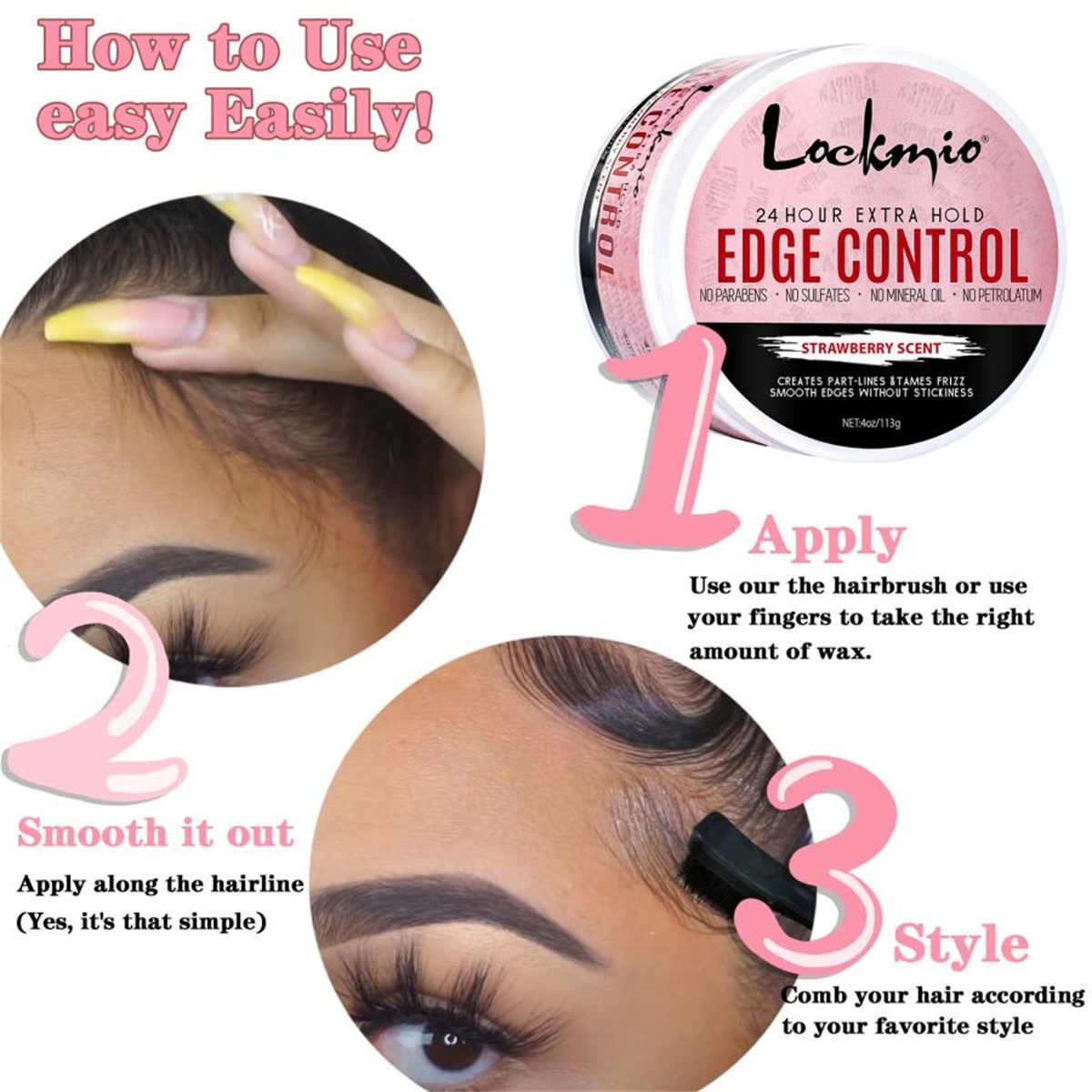 Gel Pengontrol Ujung Rambut, M - Edge Control Gel ulasan dan harga